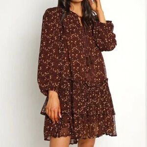 Cleobella Burgundy Floral Mini dress